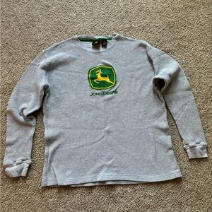 Men’s John Deere Waffle crew neck long-sleeve T-shirt